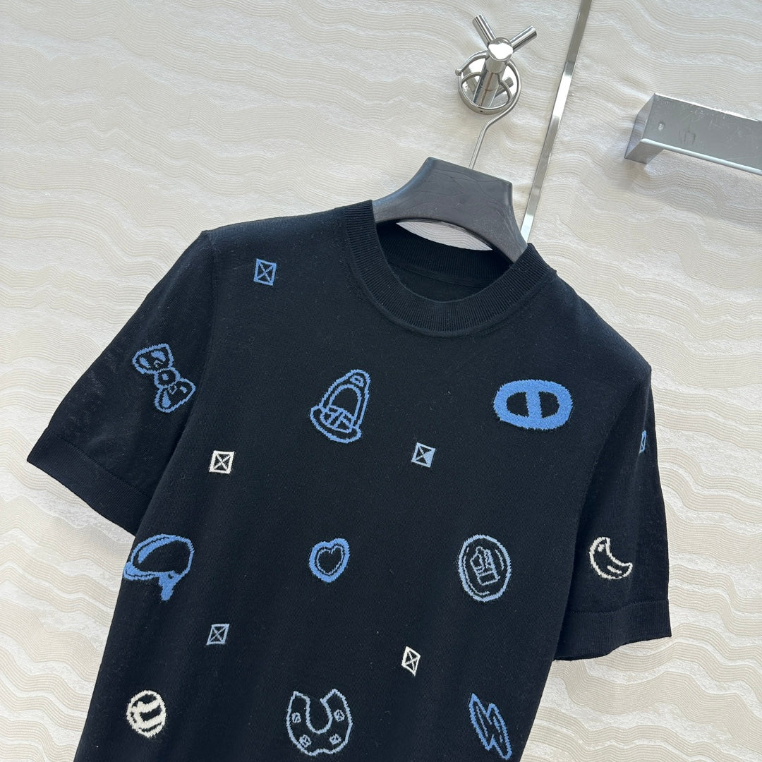 HERMES HERMES SHORT SLEEVE JACQUARD T-SHIRT 276209
