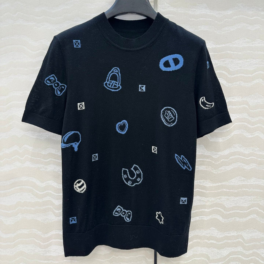 HERMES HERMES SHORT SLEEVE JACQUARD T-SHIRT 276209
