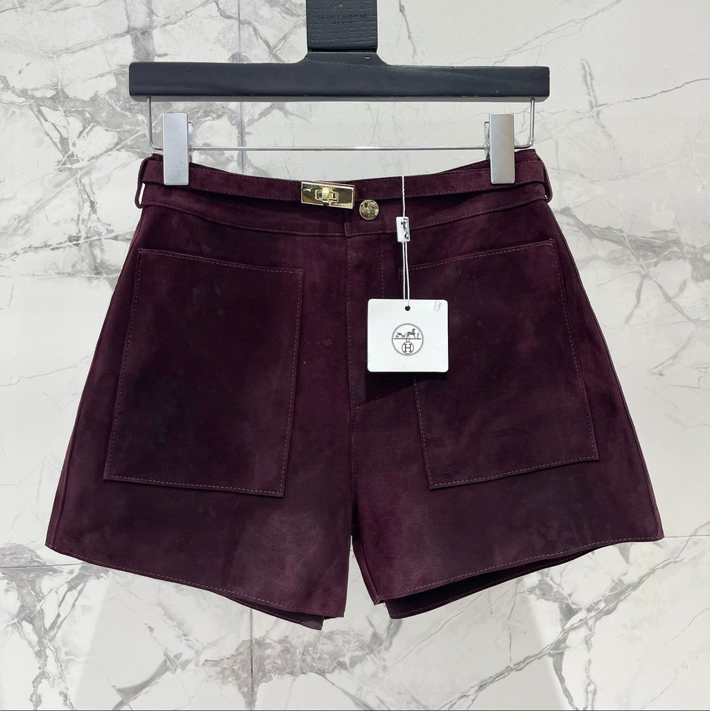 HERMES HERMES 25S SHEEPSKIN SHORTS 176
