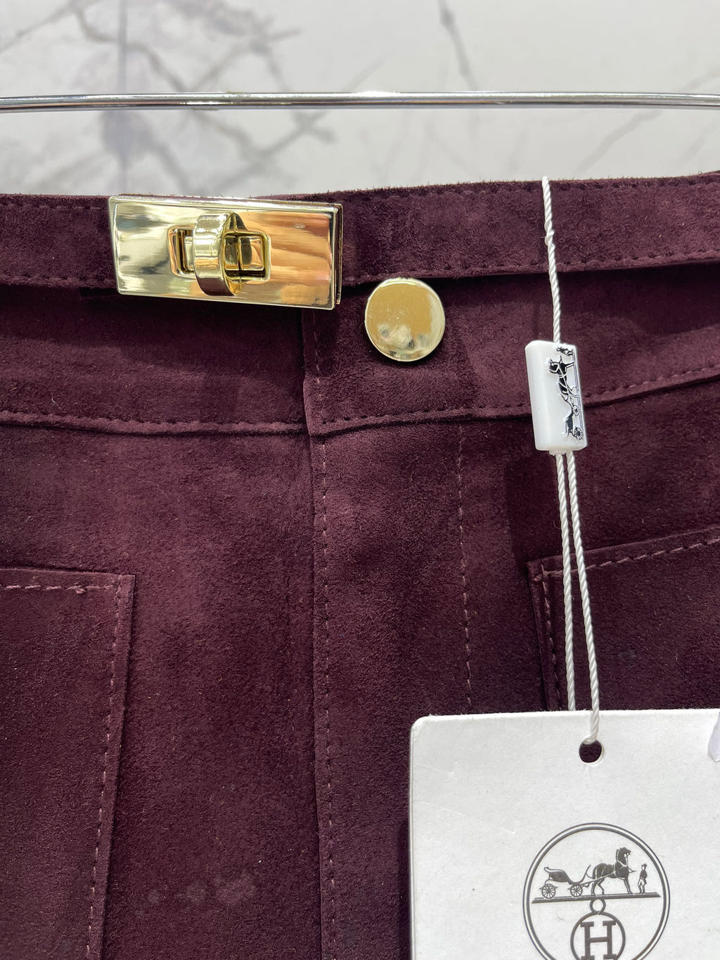 HERMES HERMES 25S SHEEPSKIN SHORTS 176