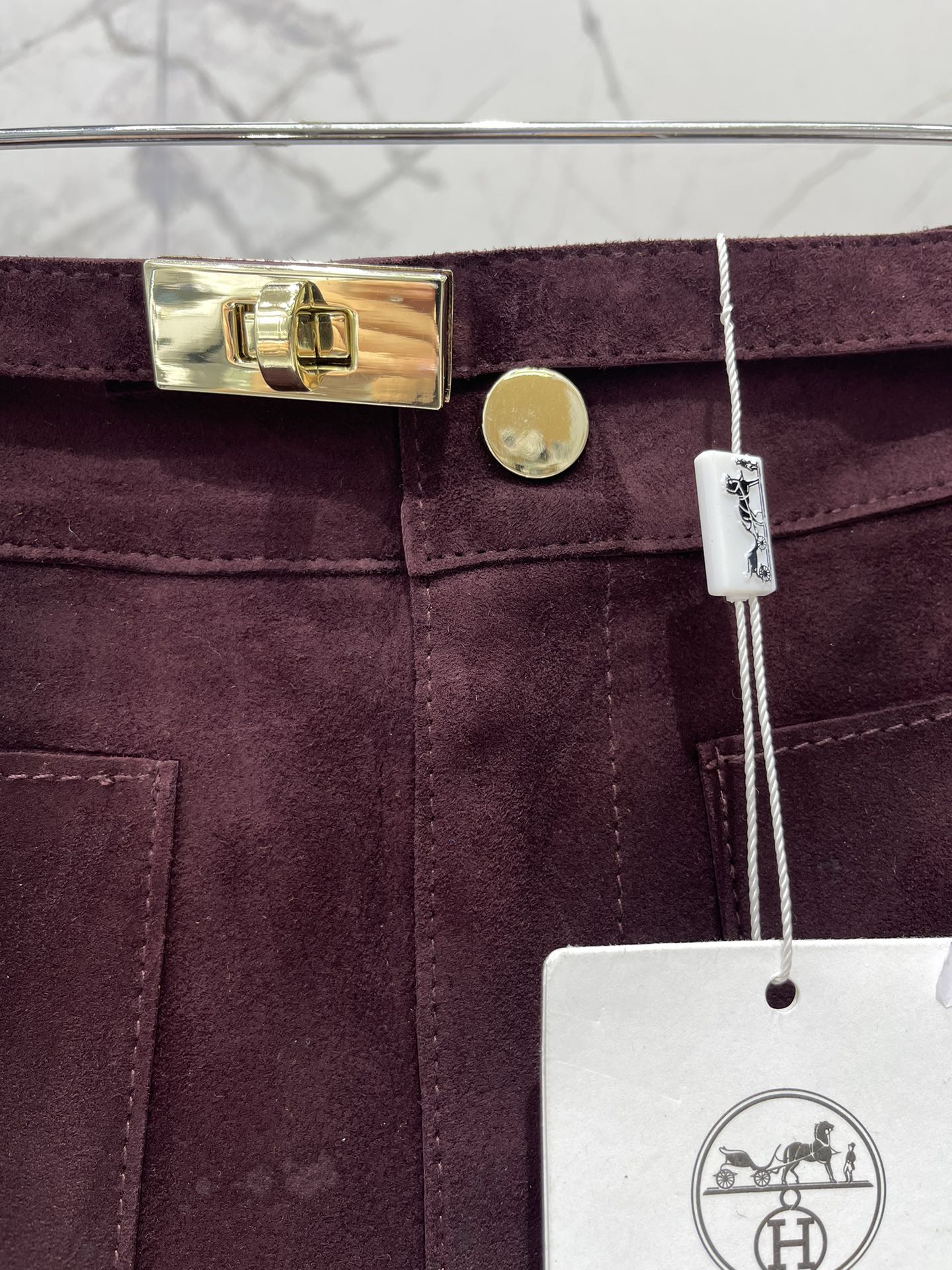 HERMES HERMES 25S SHEEPSKIN SHORTS 176