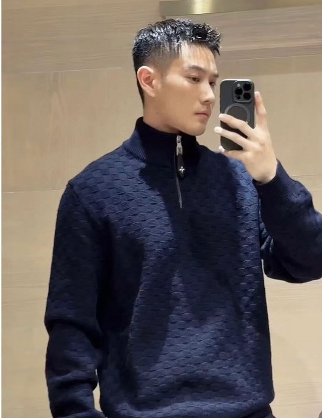 LOUIS VUITTON LV 25S HALF-ZIP SWEATER 0055
