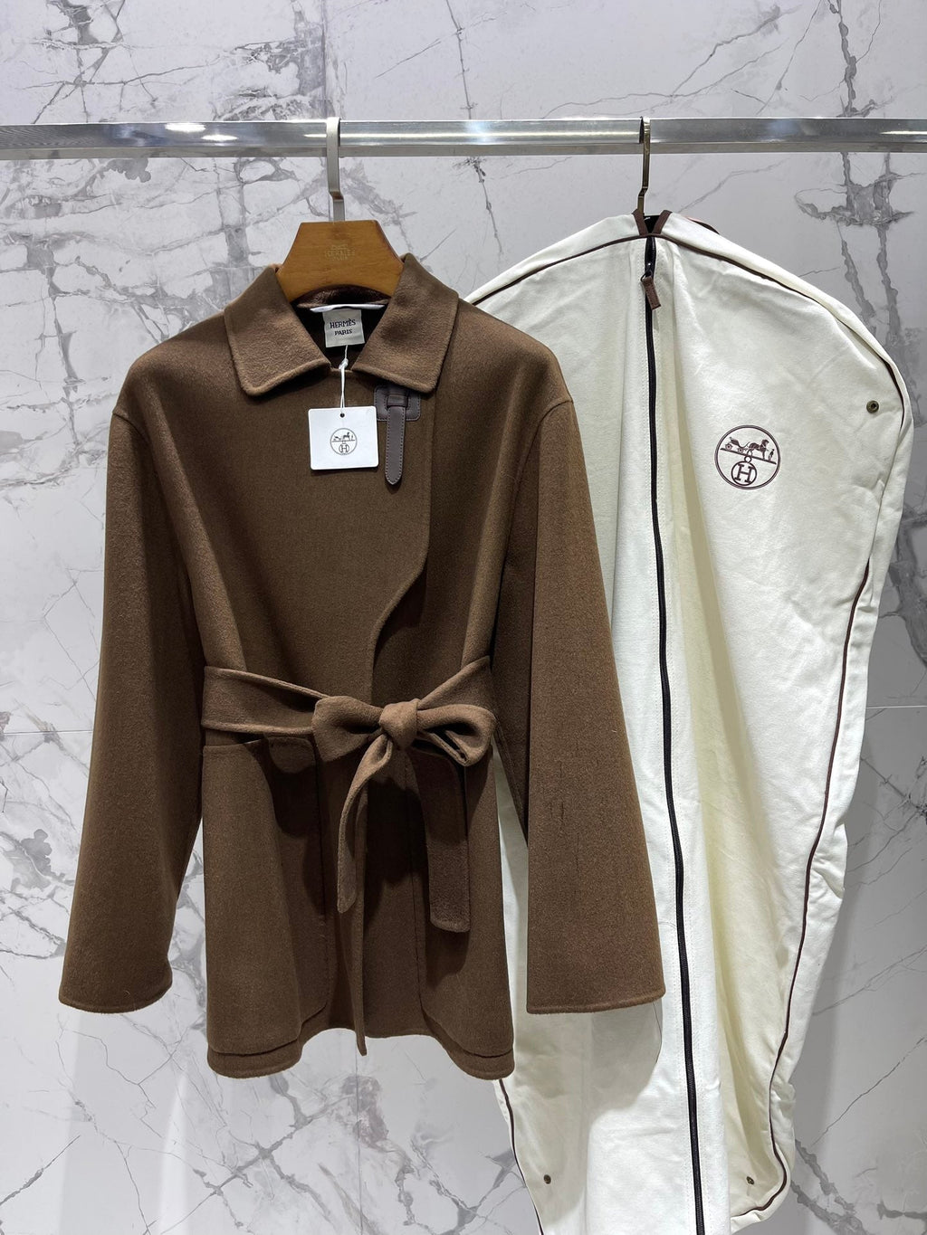 HERMES 25S MID-LENGTH CASERE COAT 286