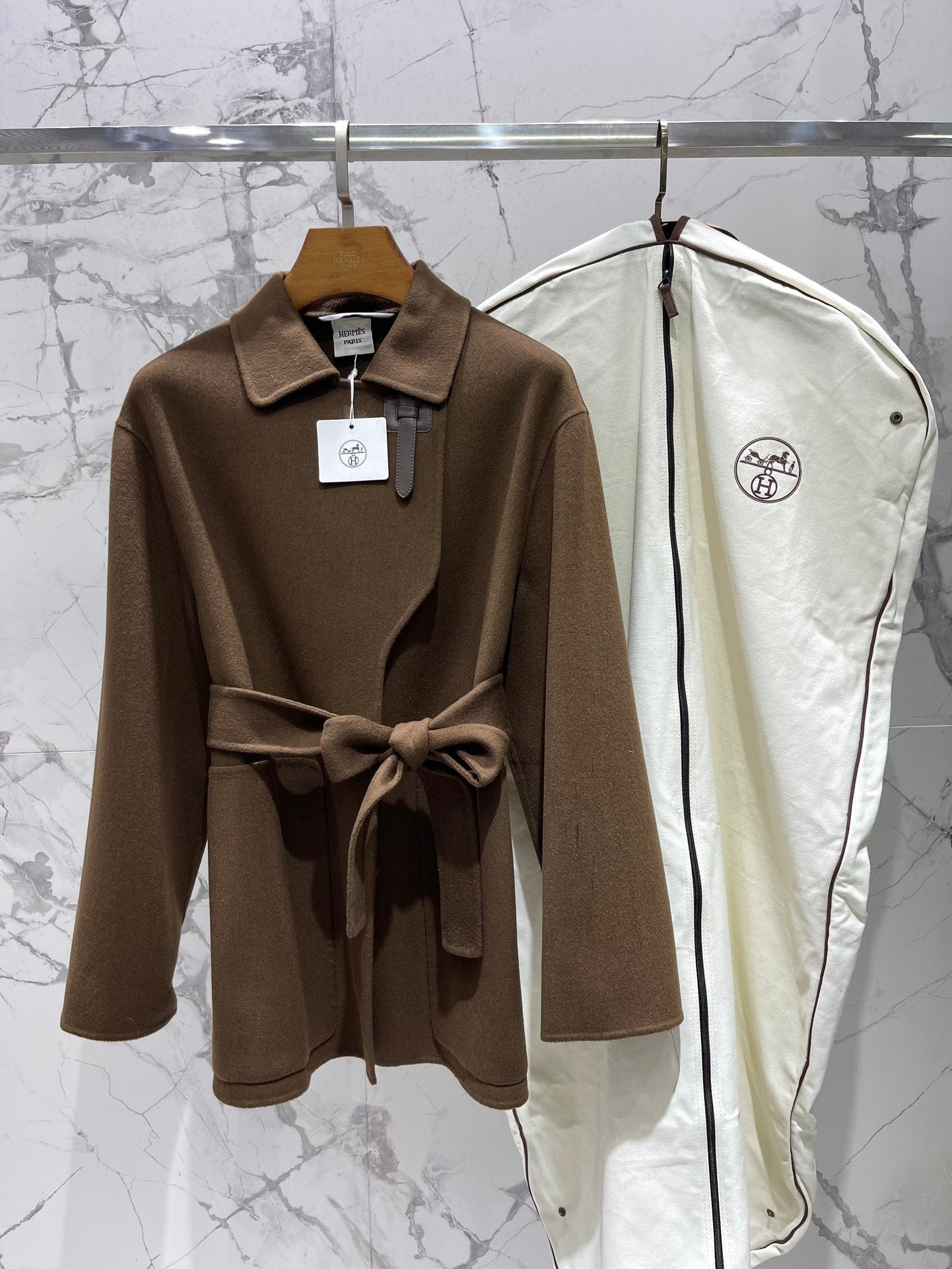 HERMES 25S MID-LENGTH CASERE COAT 286