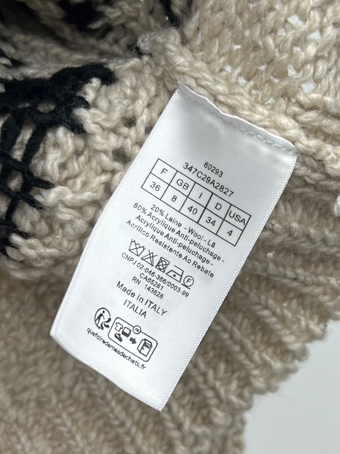 DIOR 25S JACQUARD KNIT SWEATER 668