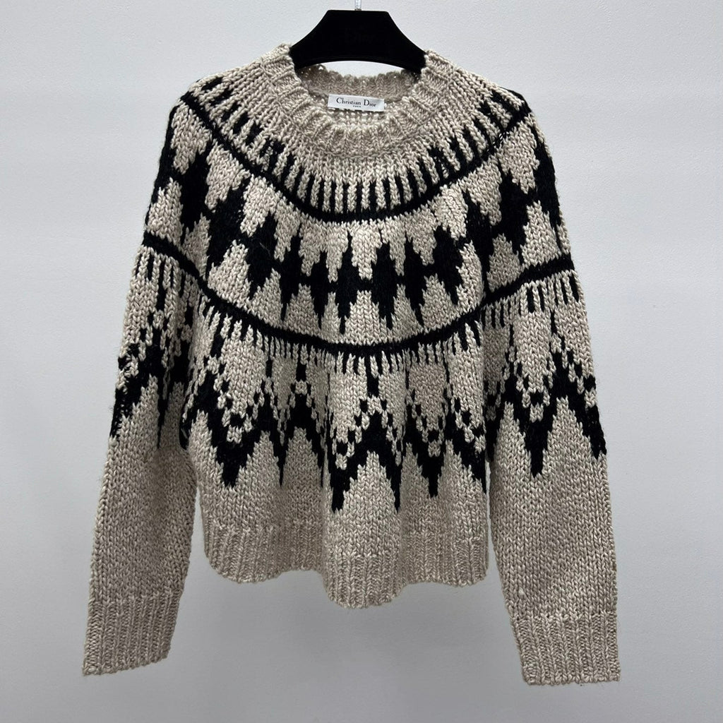 DIOR 25S JACQUARD KNIT SWEATER 668