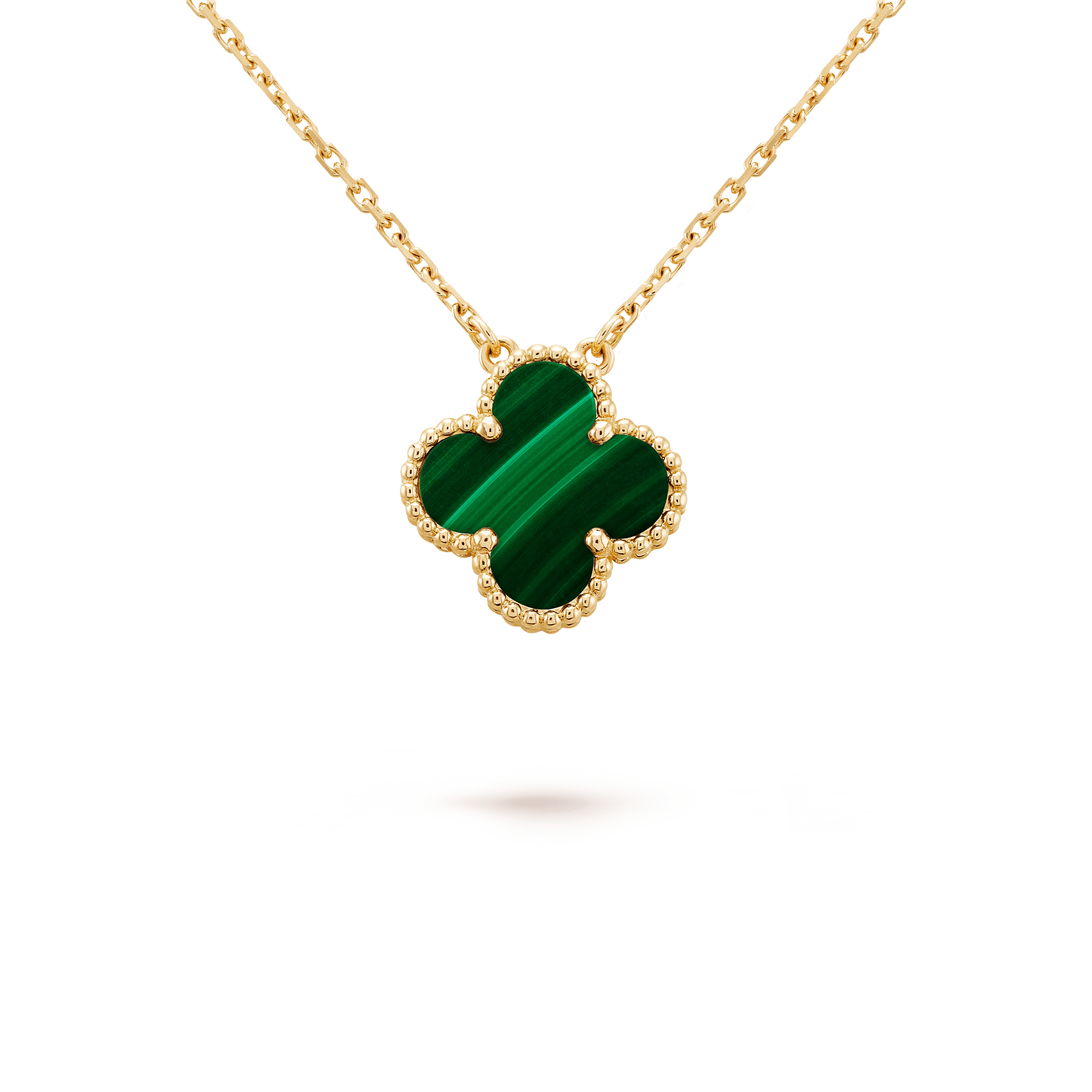 Van Cleef & Arpels CLOVER MALACHITE NECKLACE
