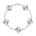 Van Cleef & Arpels CLOVER SILVER 5 MOTIFS BRACELET