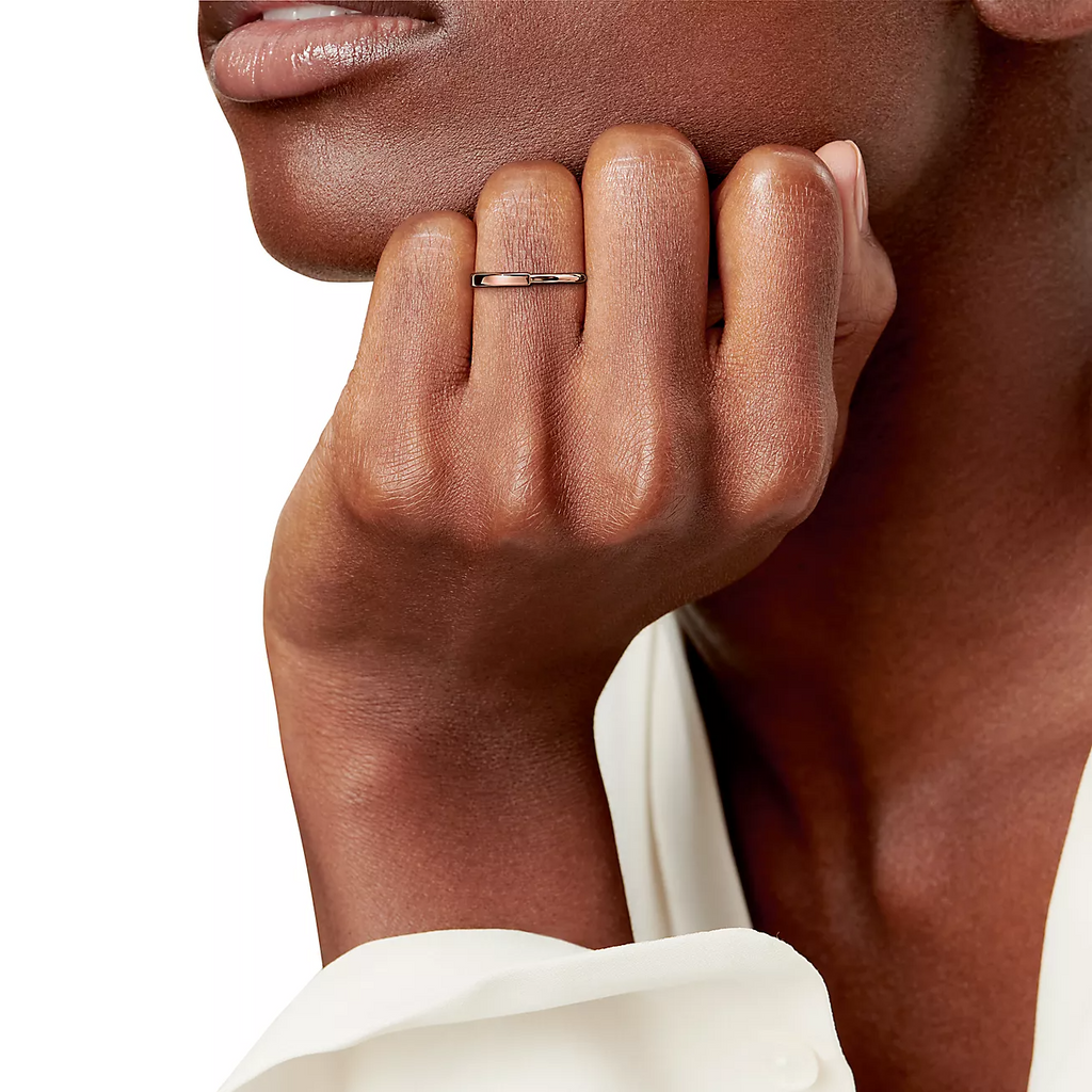 TIFFANY LOCK RING PINK GOLD