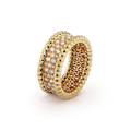 Van Cleef & Arpels PERLEE 3 ROWS DIAMONDS RING