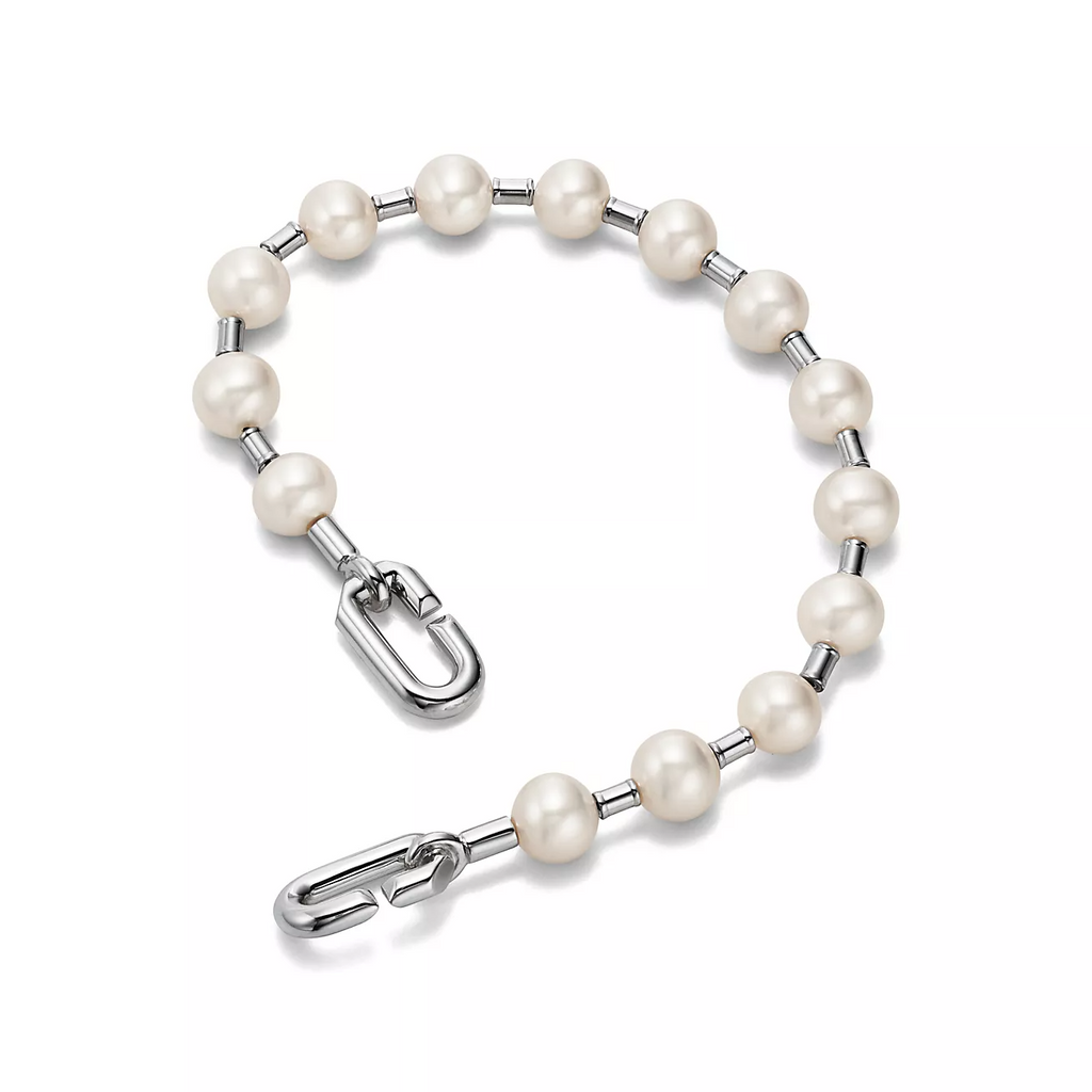 TIFFANY PEARL 7-8MM SILVER BRACELET