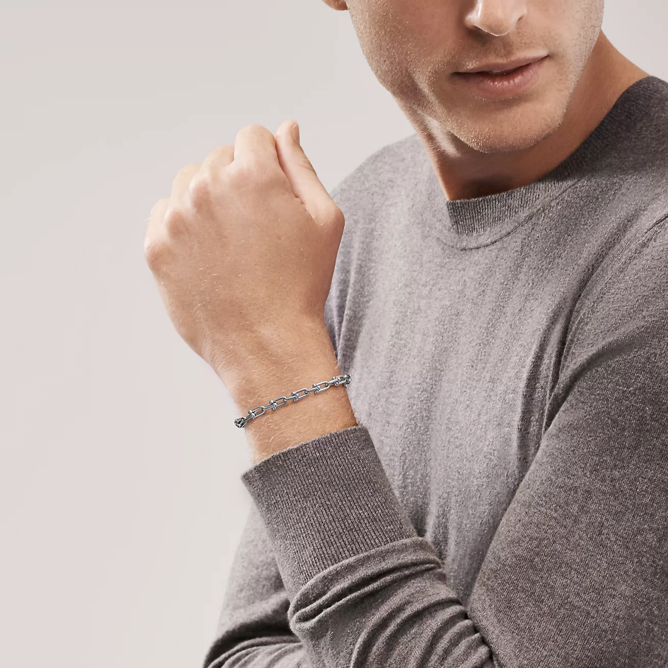 TIFFANY HARDWEAR SMALL LINK 26 MOTIF SILVER BRACELET