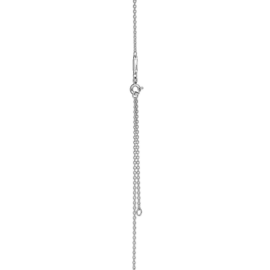 TIFFANY KNOT PENDANT SILVER DIAMOND NECKLACE