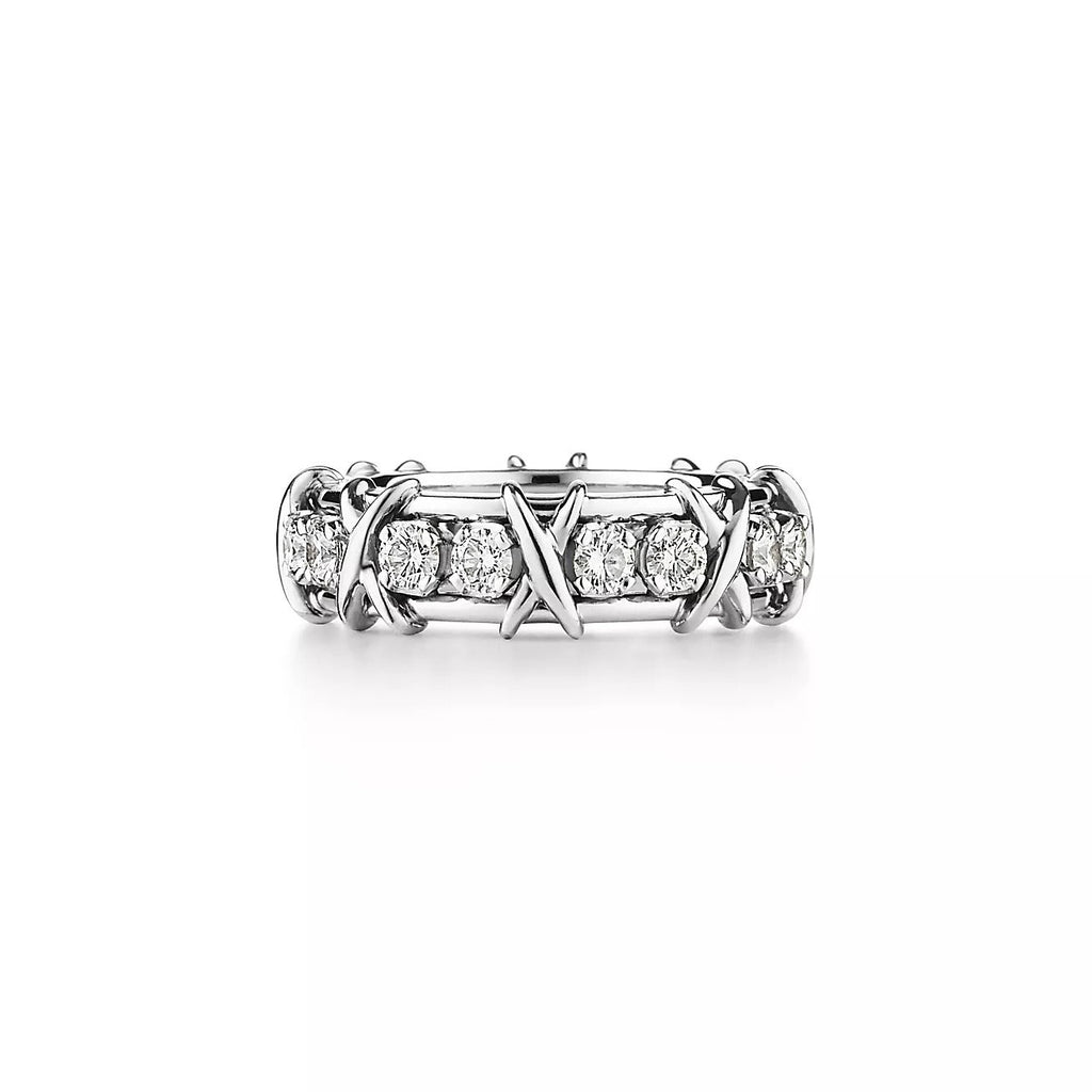 TIFFANY SIXTEEN STONE SILVER RING