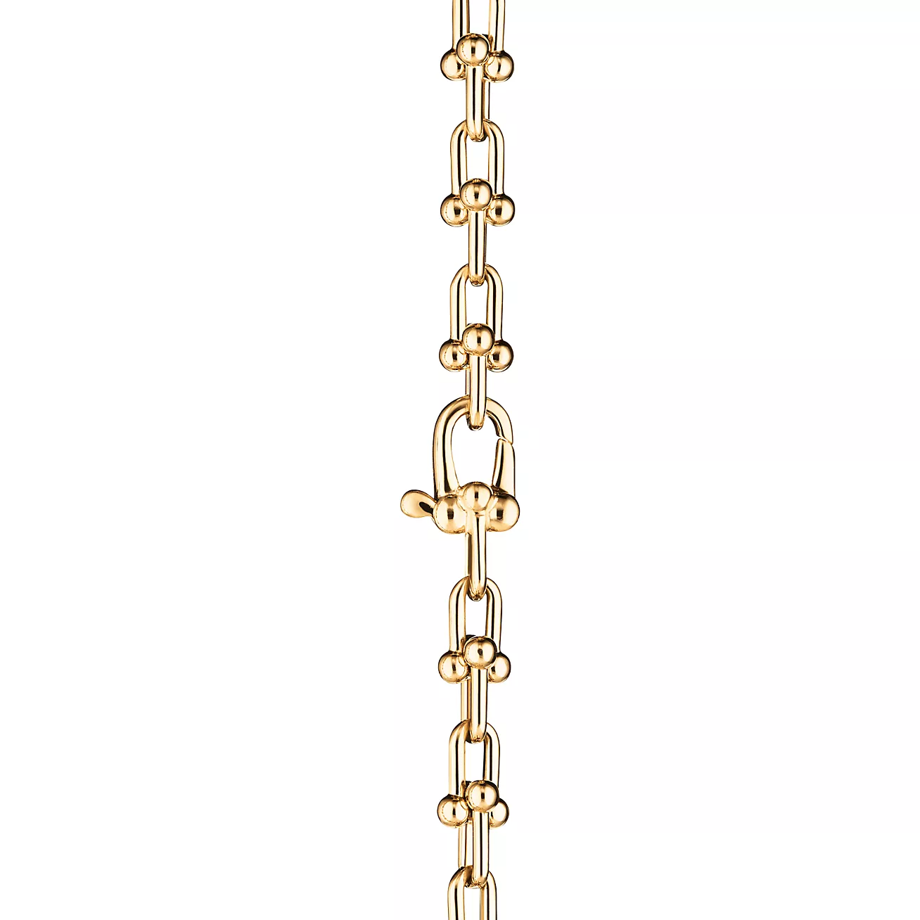 TIFFANY HARDWEAR MICRO LINK 44 MOTIF GOLD BRACELET