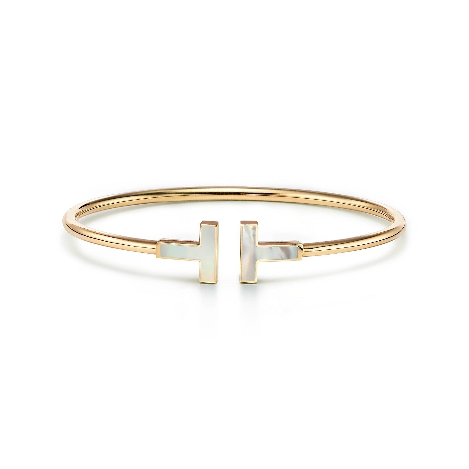 TIFFANY T BRACELET 1.8MM MOP PINK GOLD