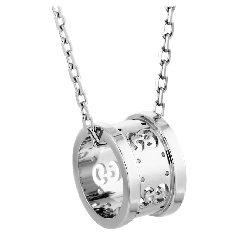 GUCCI NECKLACE ICON WHITE GOLD