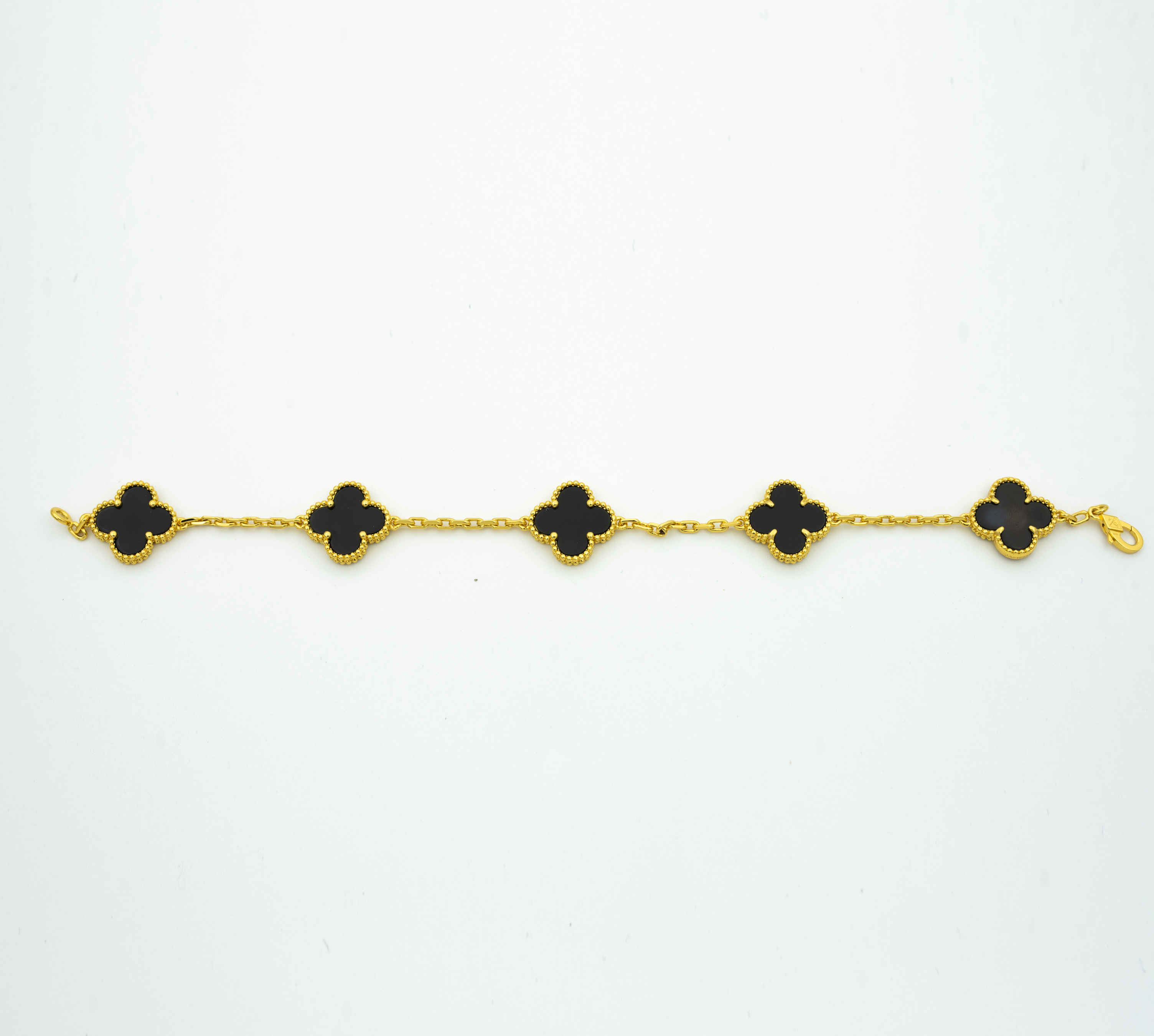 Van Cleef & Arpels CLOVER BRACELET 5 MOTIFS ONYX