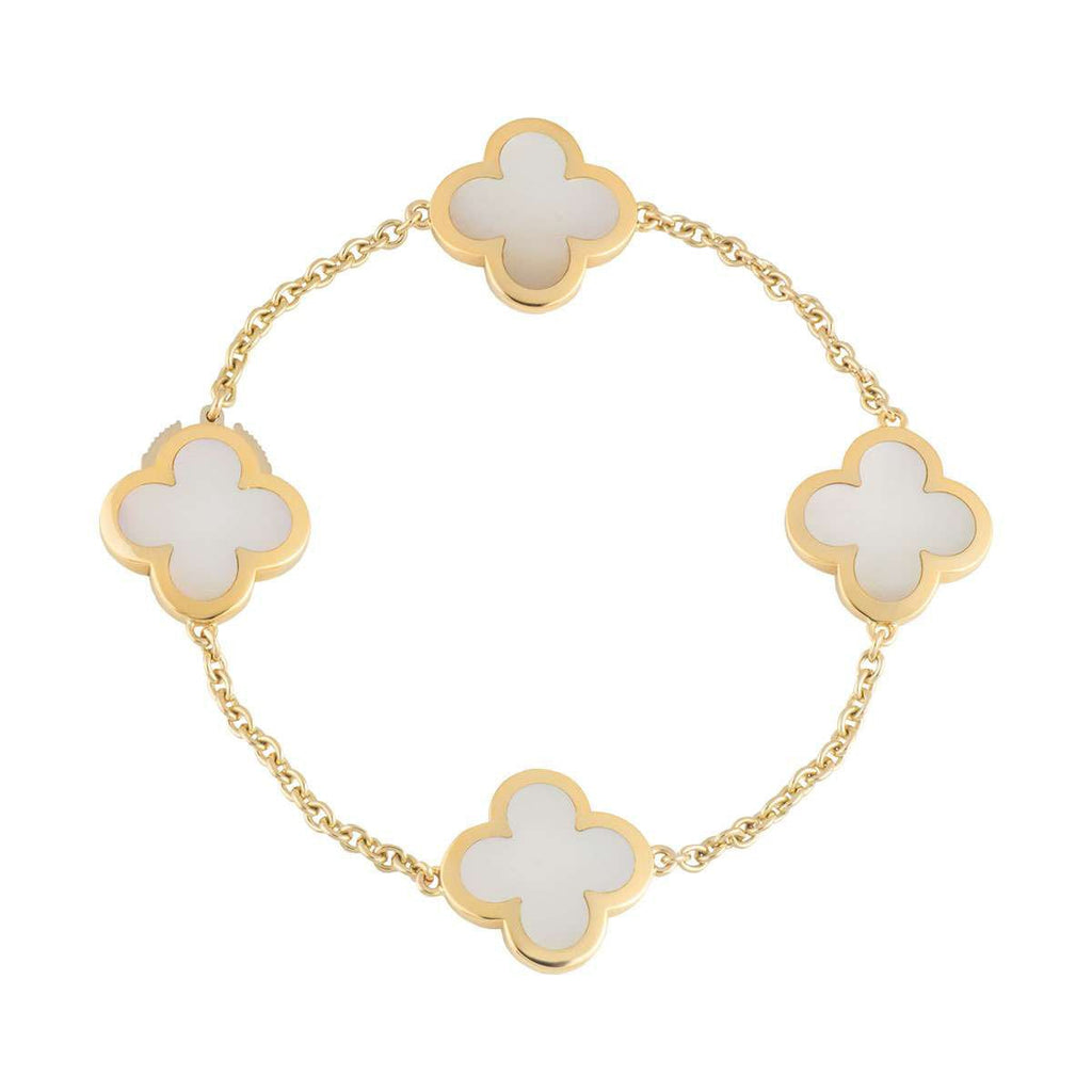 Van Cleef & Arpels PURE CLOVER MOP BRACELET 4 MOTIFS