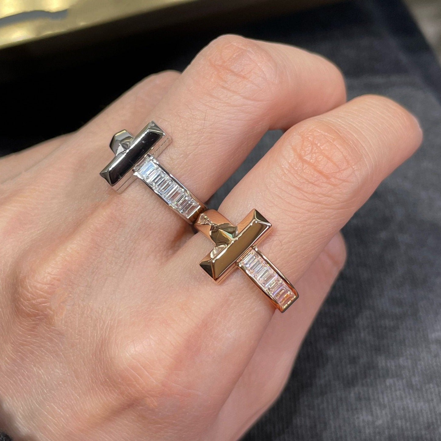 TIFFANY T1 WIDE 4.5MM DIAMOND RING