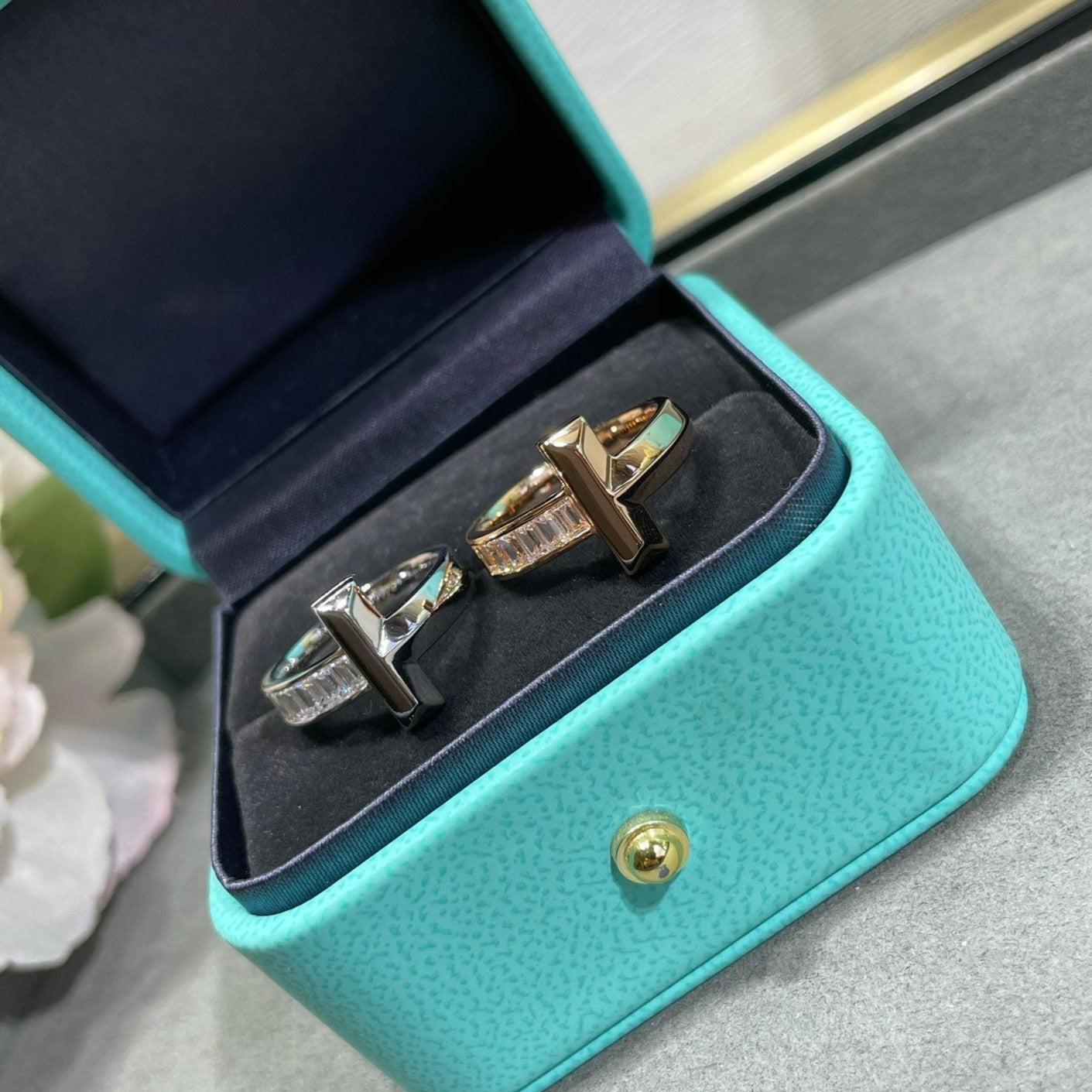 TIFFANY T1 WIDE 4.5MM DIAMOND RING