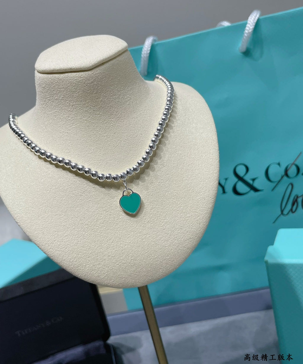 TIFFANY RETURN TO TIF SILVER BEAD NECKLACE