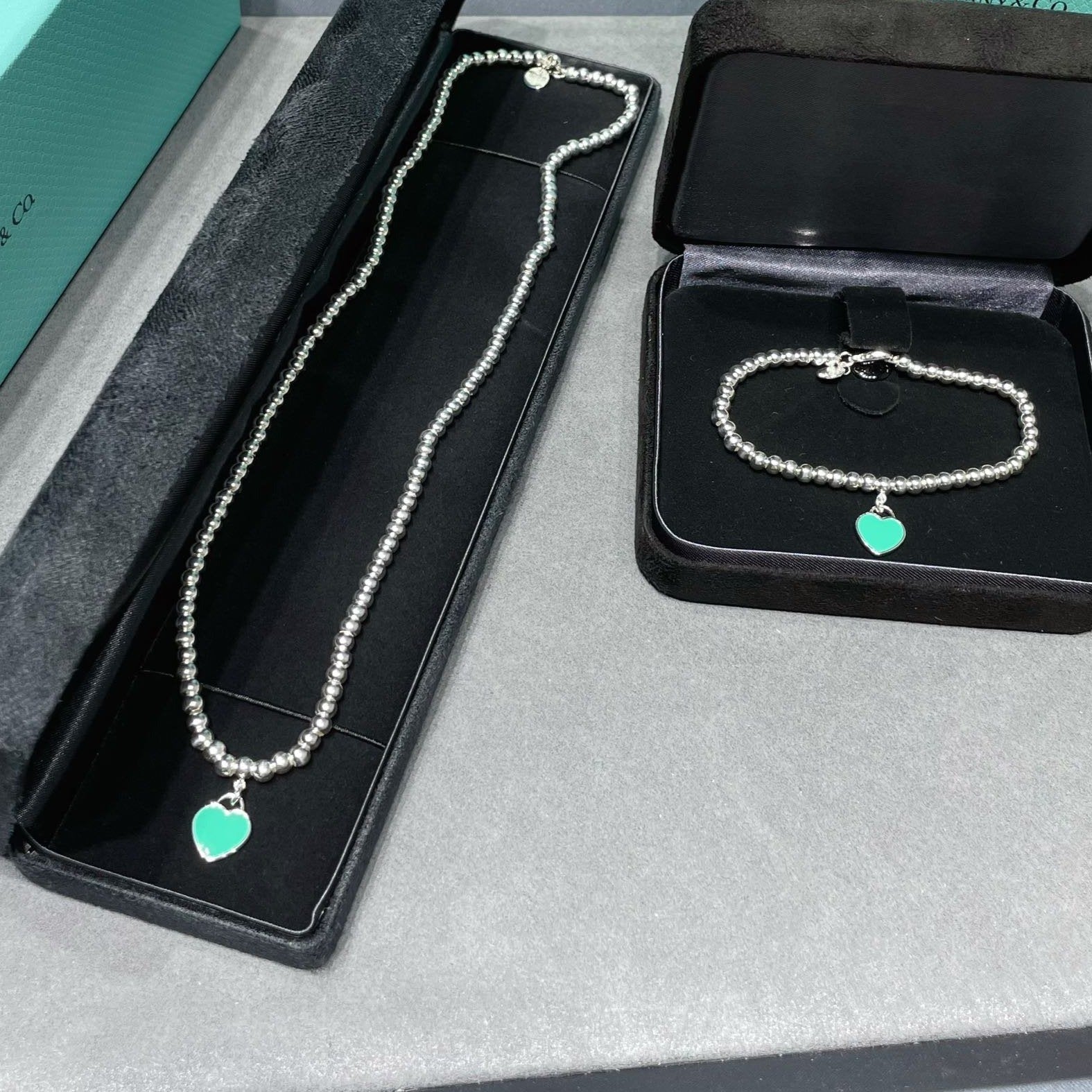 TIFFANY RETURN TO TIF SILVER BEAD NECKLACE
