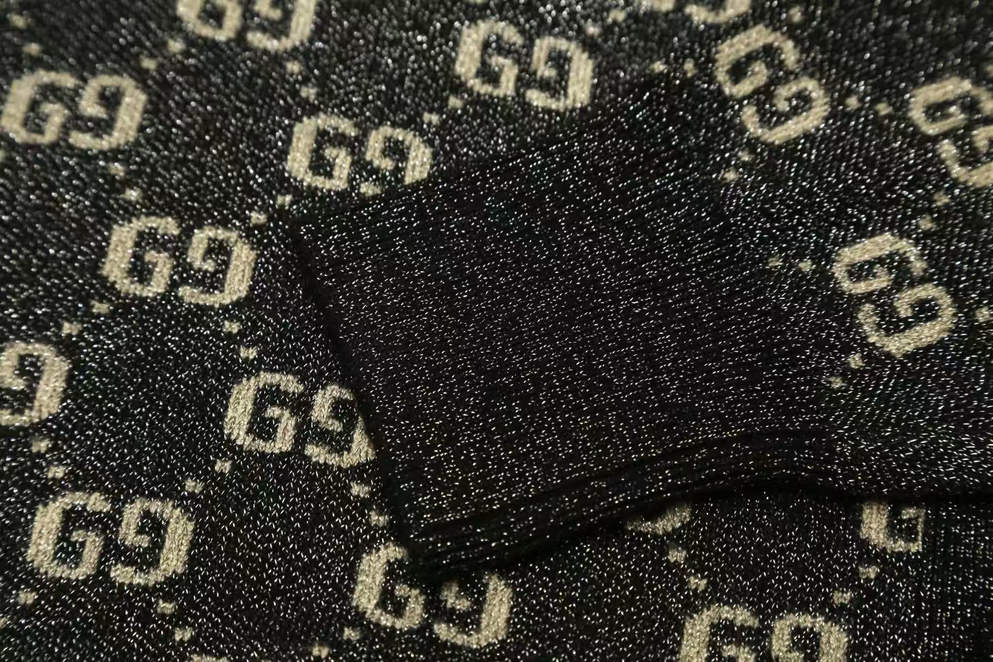 GUCCI Cardigan V-Neck Monogram Black Jacquard