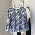 GUCCI CD Oblique Sweater White Blue Wool