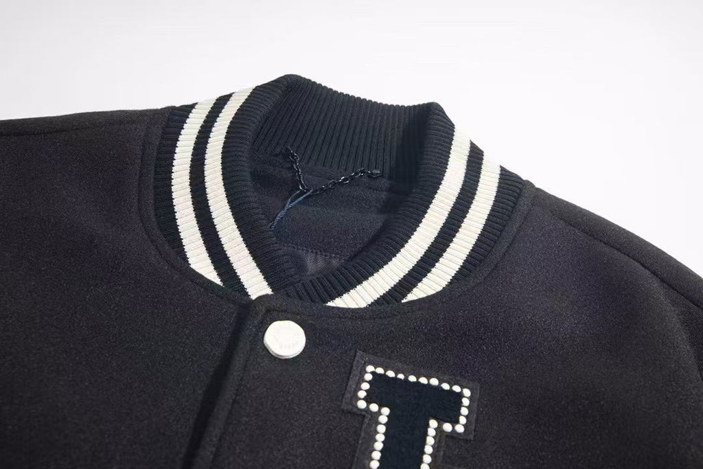 LOUIS VUITTON LV Signature Varsity Blouson Black White