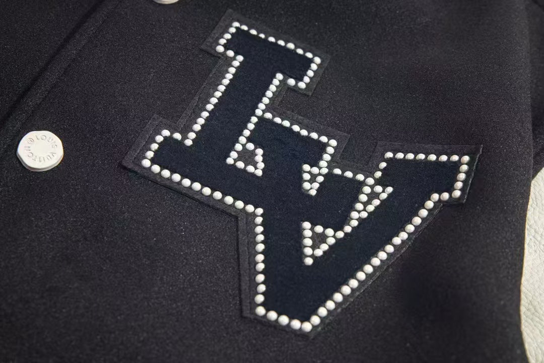 LOUIS VUITTON LV Signature Varsity Blouson Black White