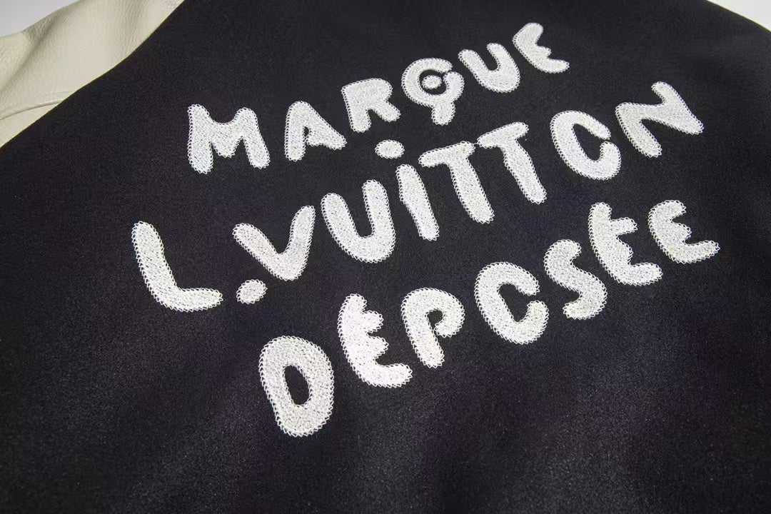 LOUIS VUITTON LV Signature Varsity Blouson Black White
