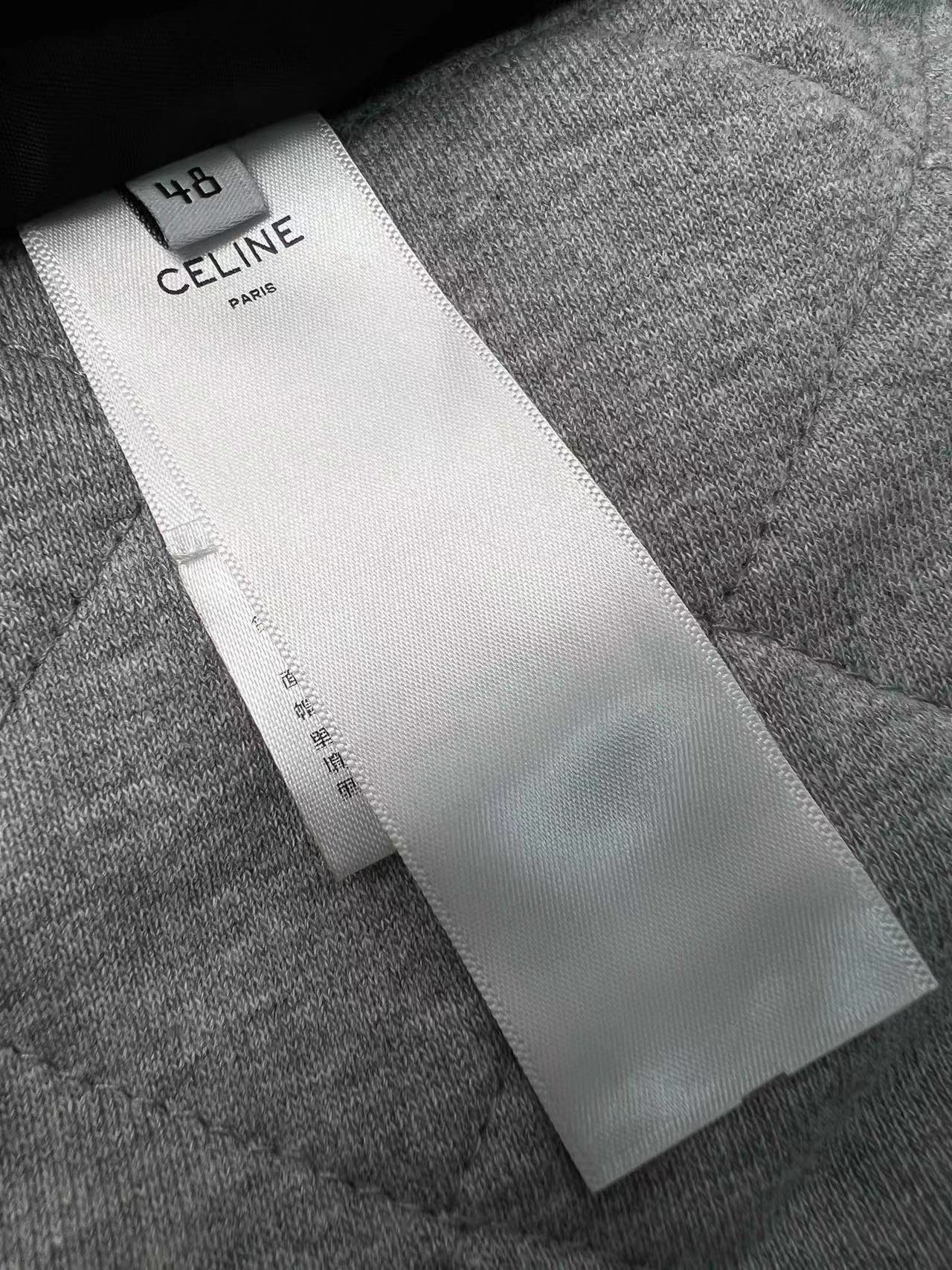 CELINE Celine Jackets C Logo Black White Mix Grey Cotton