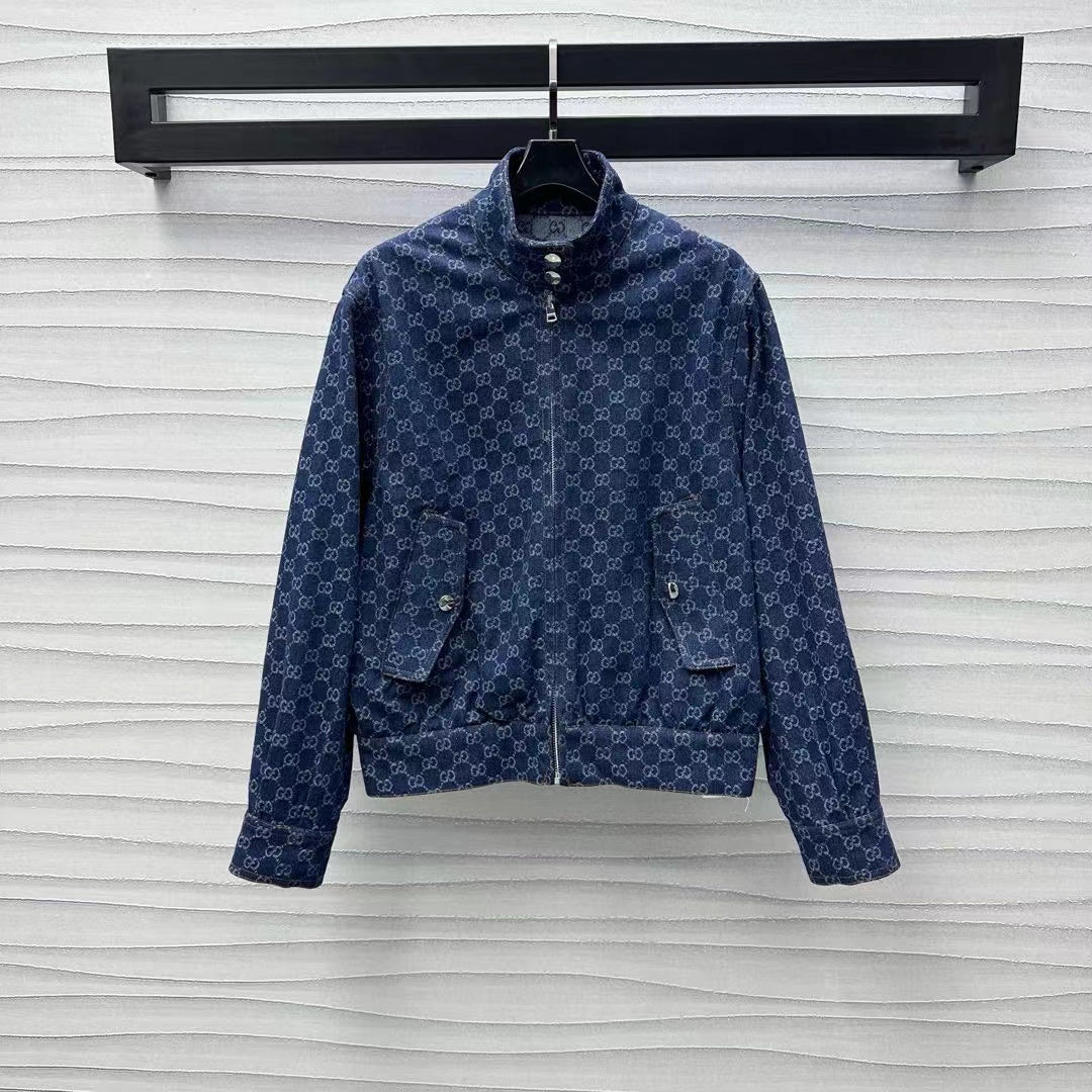 GUCCI Blue Denim Bomber Jacket