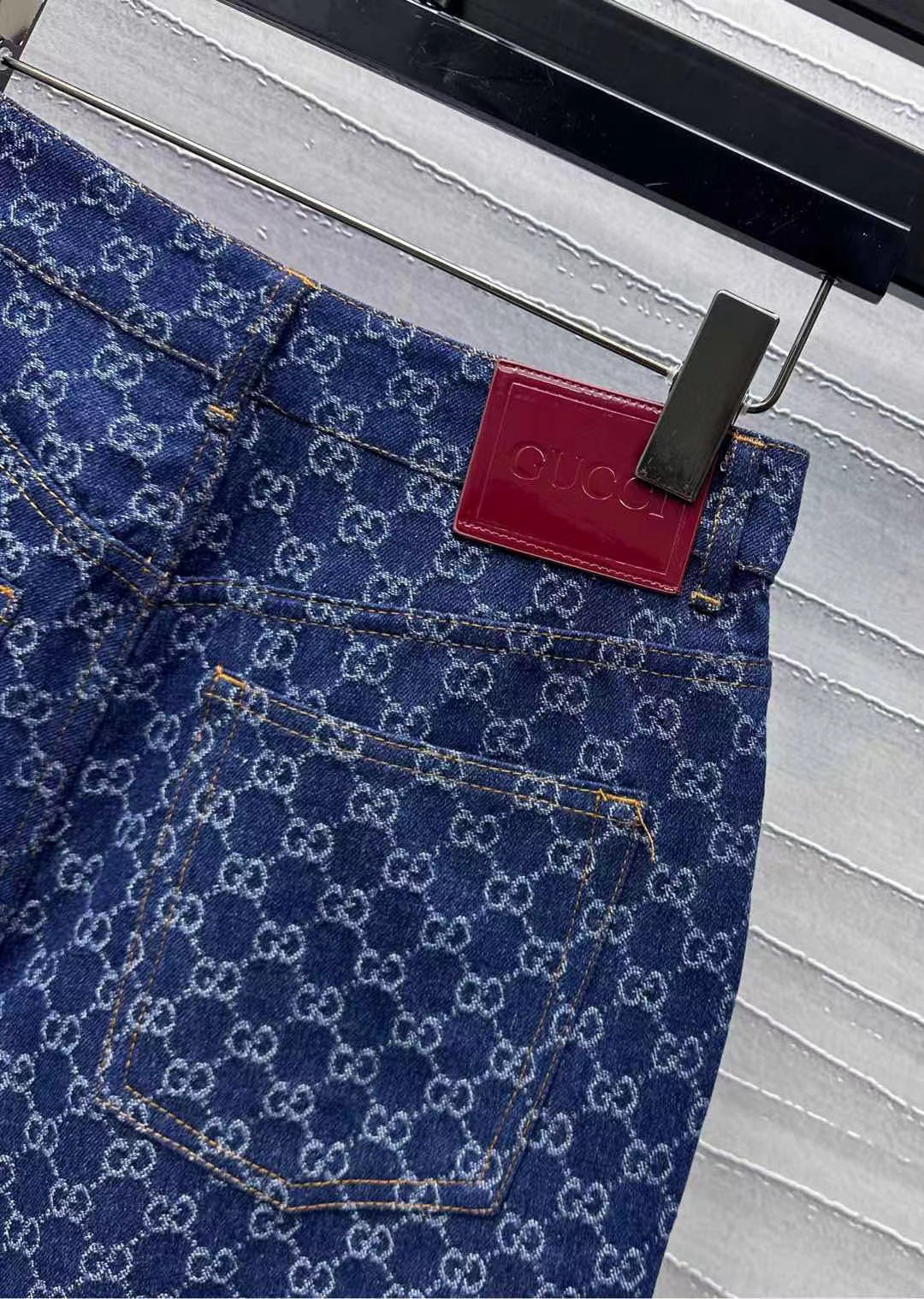 GUCCI Blue Denim Short
