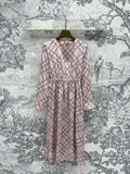 GUCCI Printed Silk Dress Pink Ready To Wear