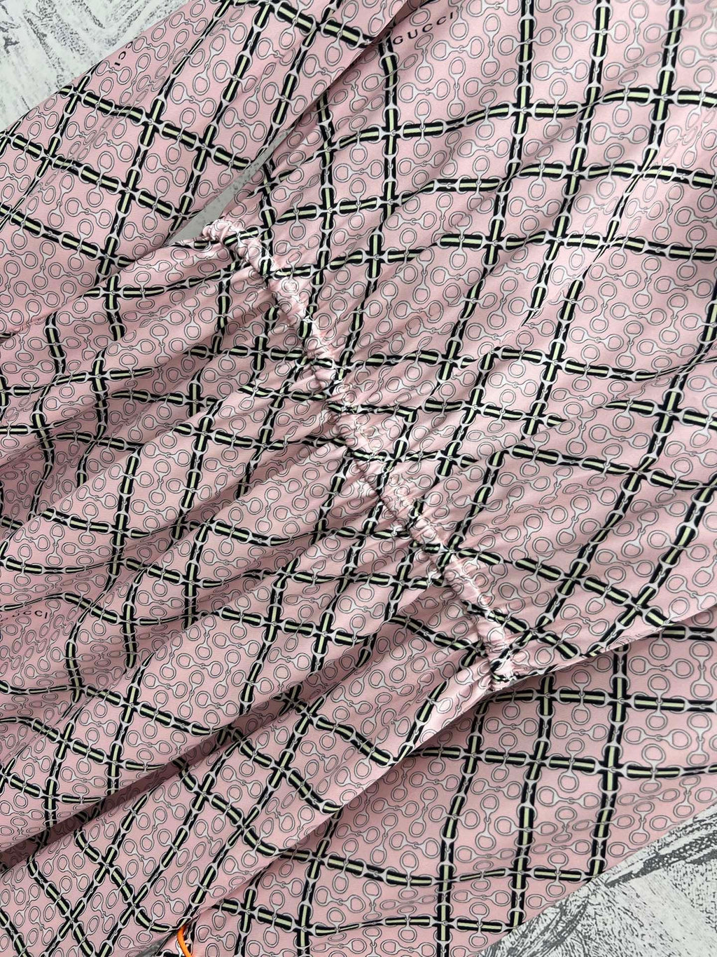 GUCCI Printed Silk Dress Pink Ready To Wear