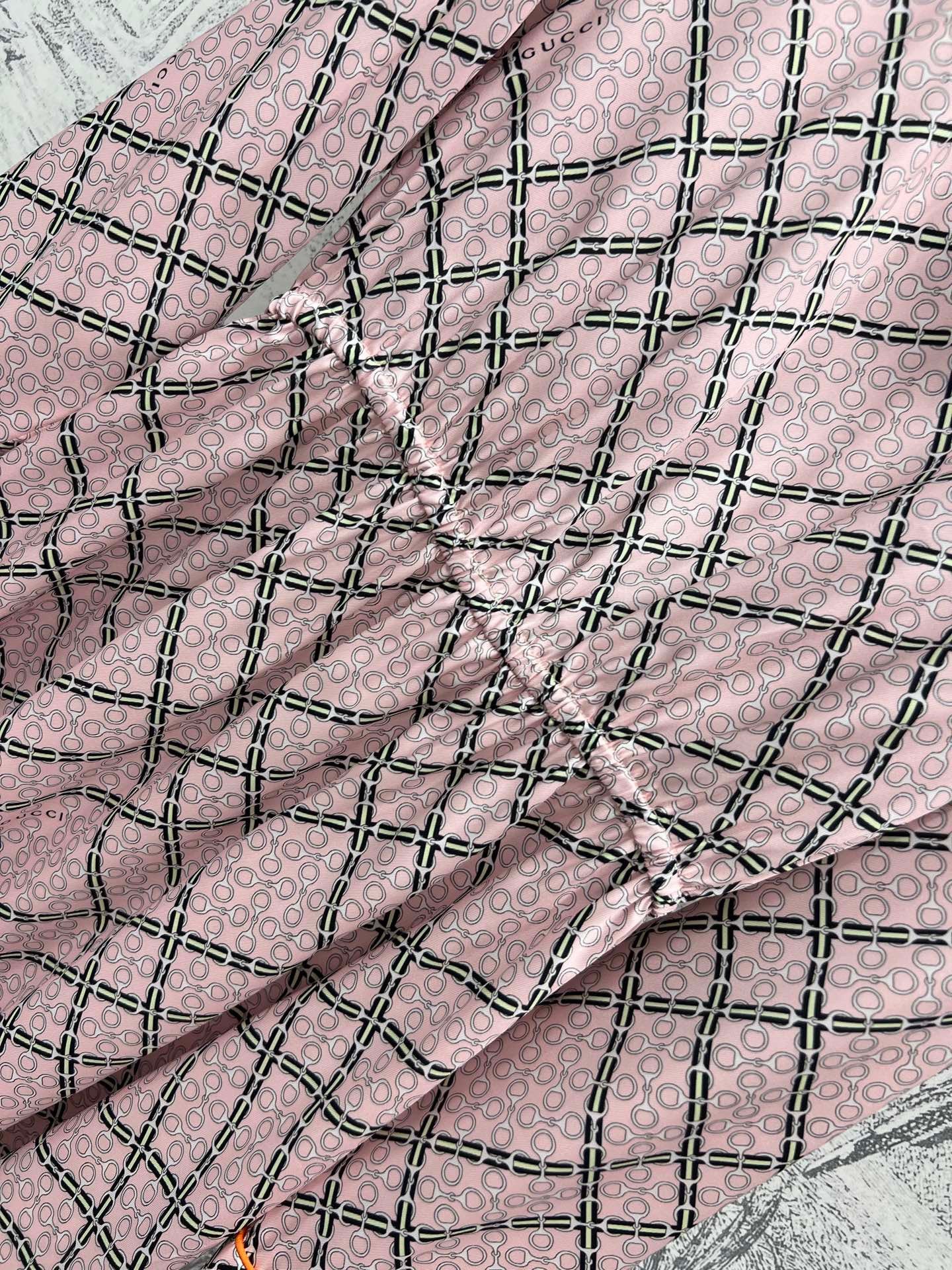 GUCCI Printed Silk Dress Pink Ready To Wear