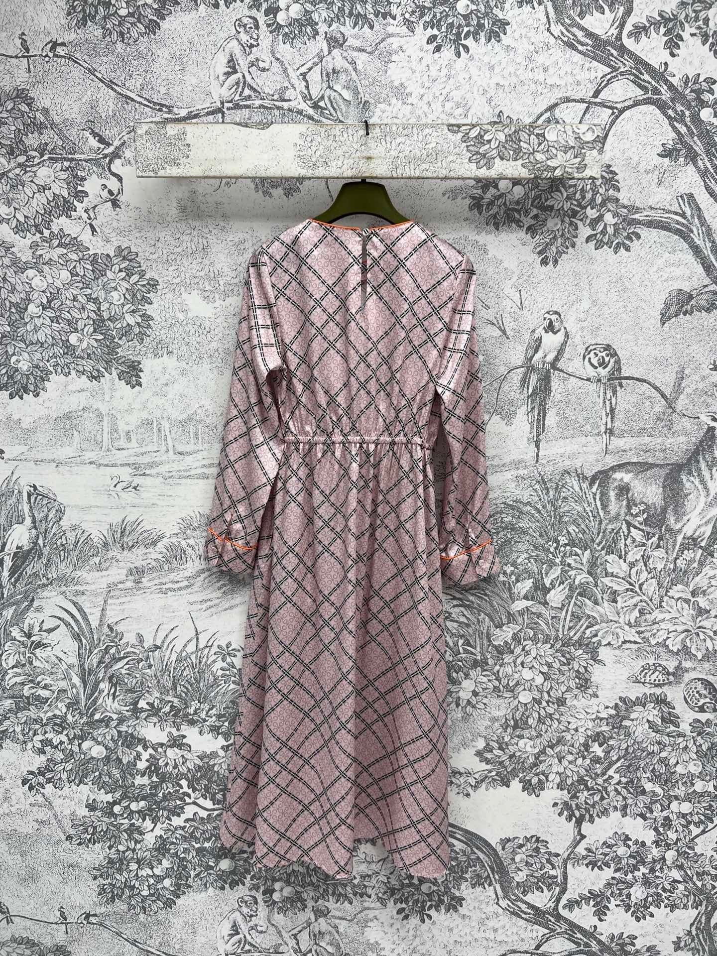 GUCCI Printed Silk Dress Pink Ready To Wear