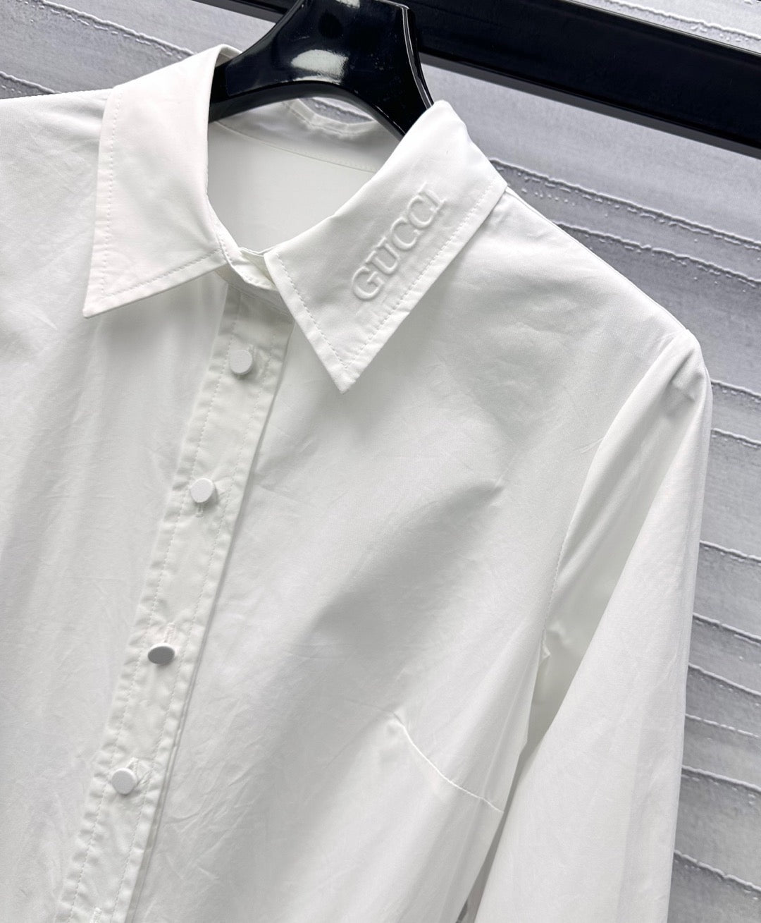 GUCCI Gucci Midi Dress in White Cotton Poplin