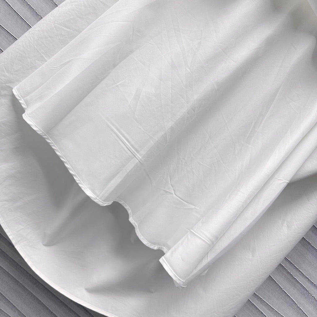 GUCCI Gucci Midi Dress in White Cotton Poplin