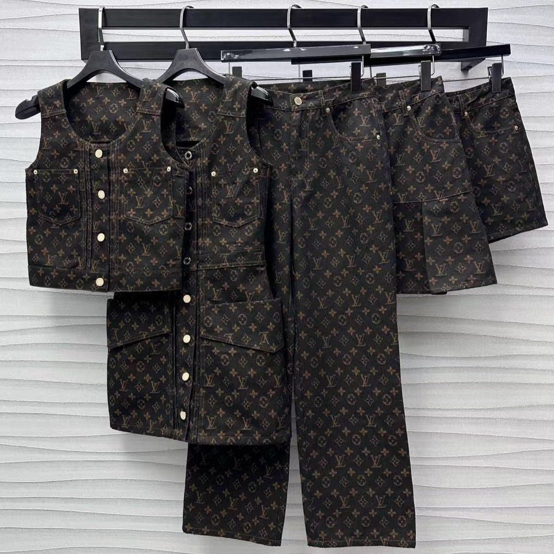 LOUIS VUITTON LV Monogram Denim Set