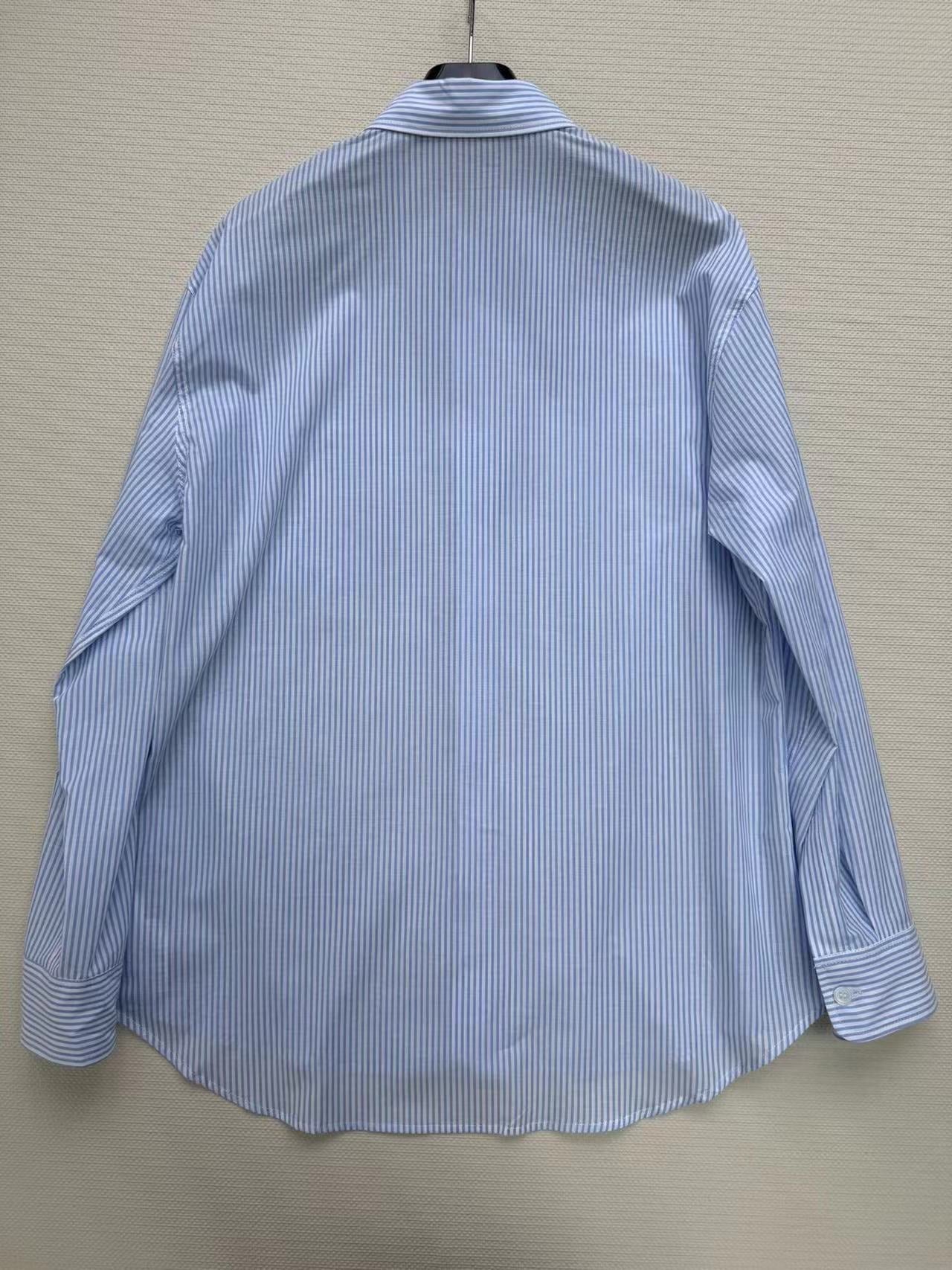 CELINE Celine Shirt Blue White Cotton
