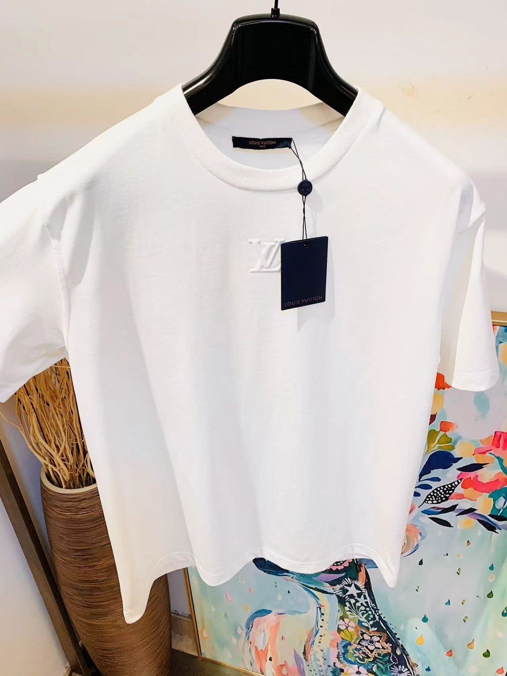 LOUIS VUITTON LV White Logo T-Shirt White Cotton