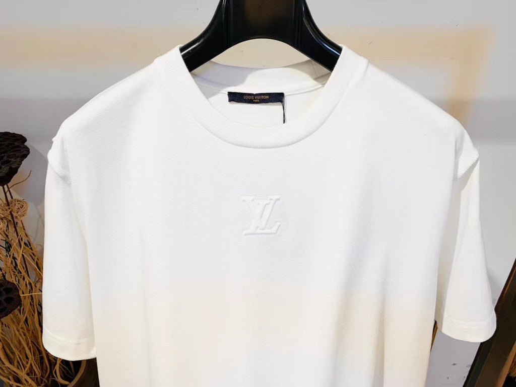LOUIS VUITTON LV White Logo T-Shirt White Cotton