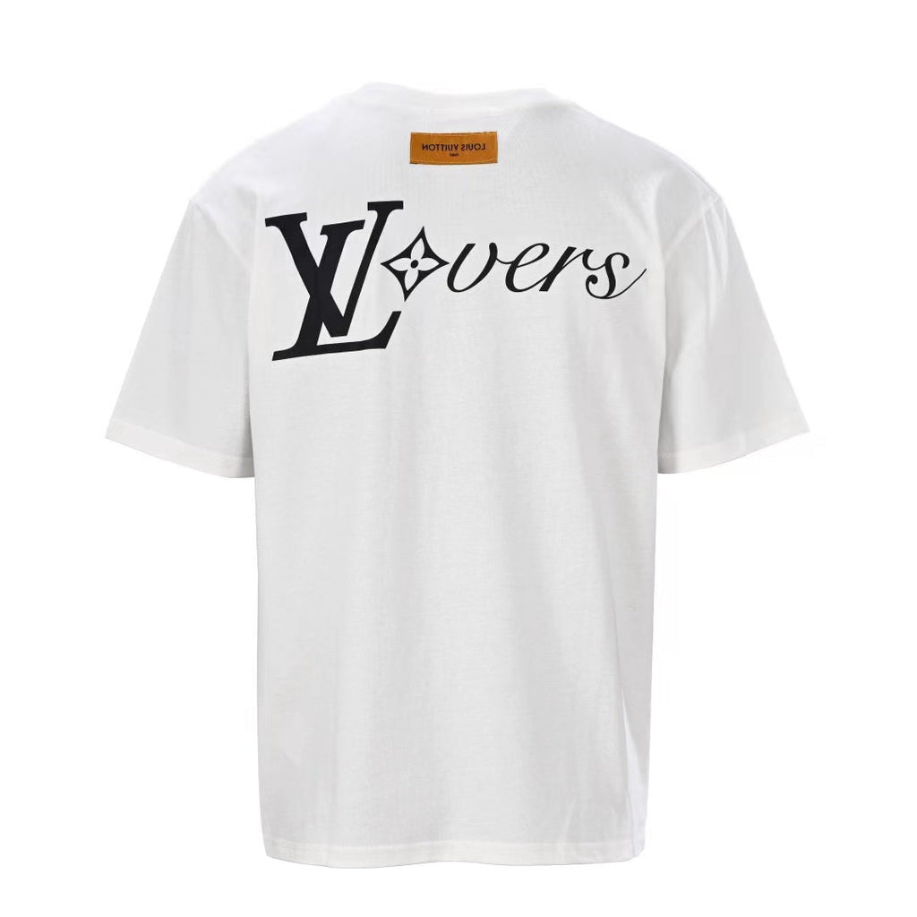 LOUIS VUITTON LV Lovers T-Shirt White Cotton