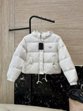 PRADA CONVERTABLE DOWN JACKET IN WHITE RE-NYLON