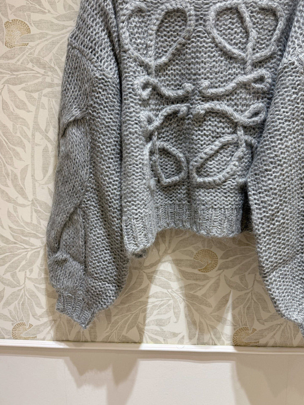 LOEWE SWEATER IN GREY KNITTING