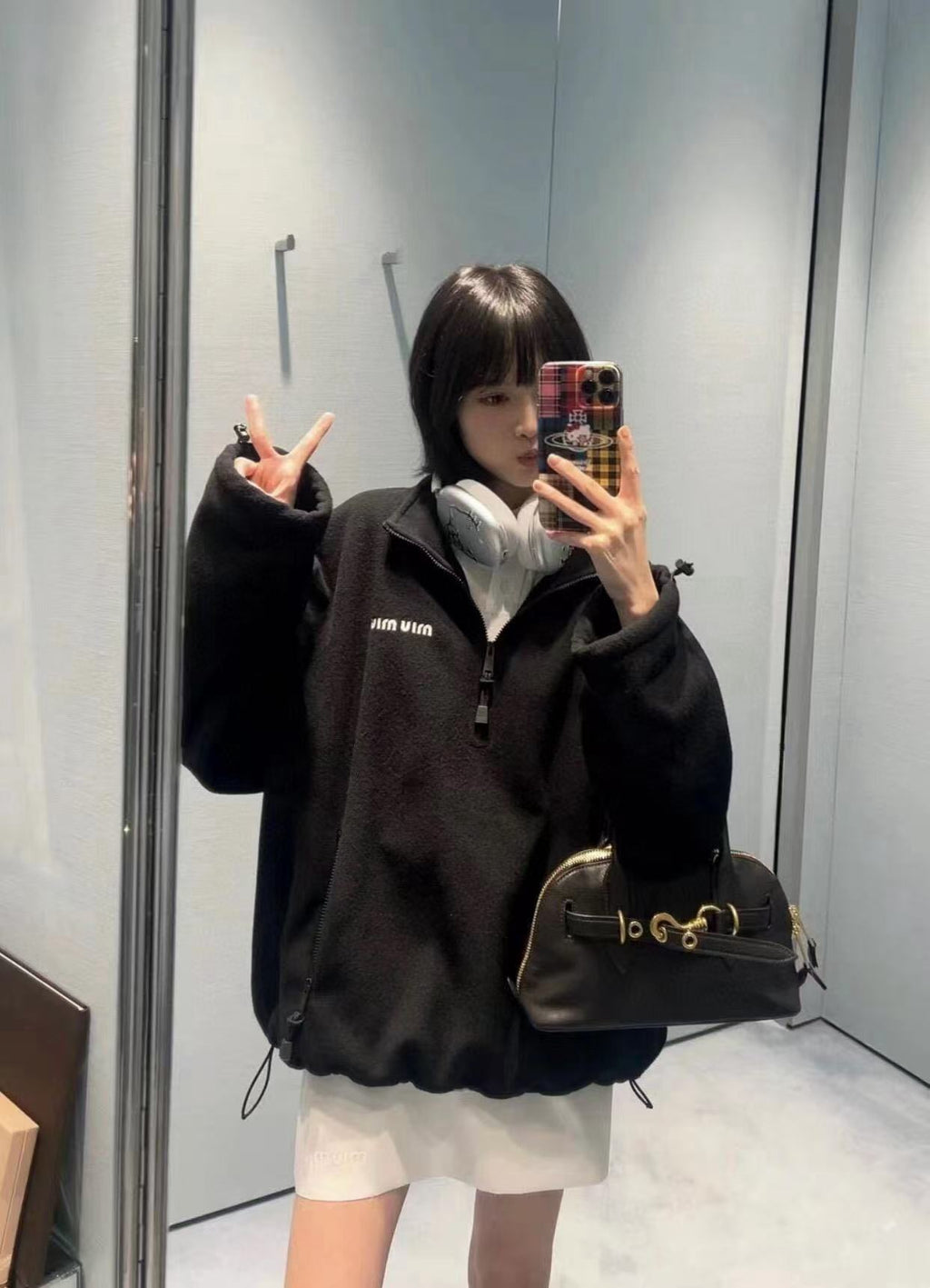 MIUMIU JACKET IN BLACK WOOL