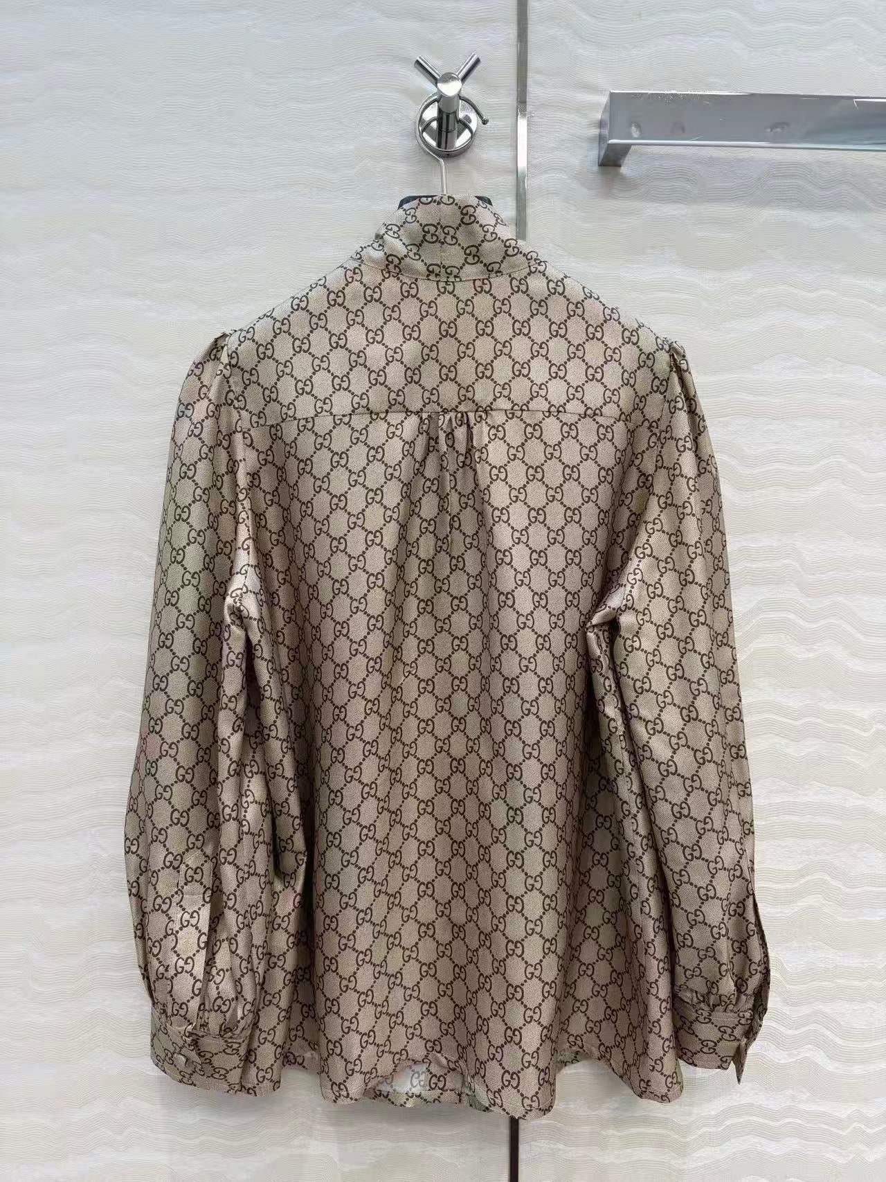 GUCCI SHIRT IN BEIGE MIX BROWN